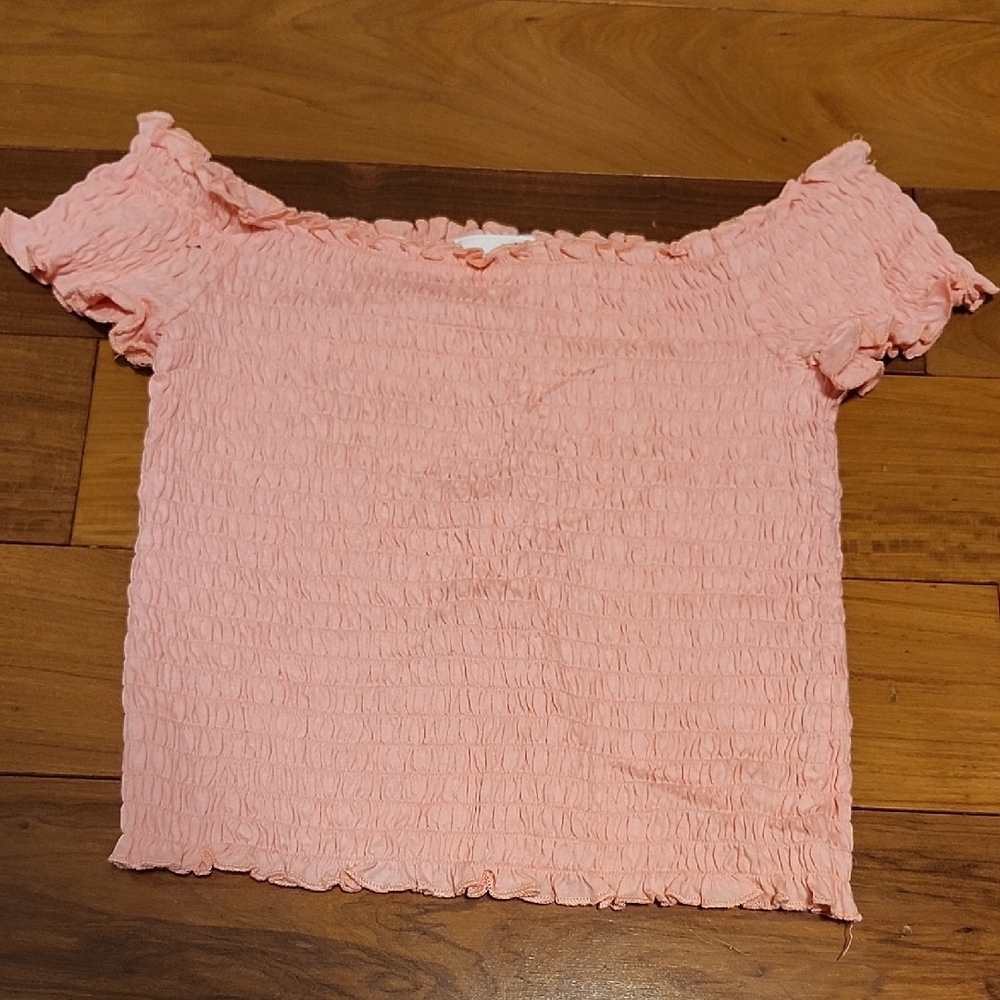 Coral Pink Crop Top